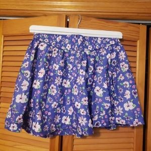 Purple Floral Skirt